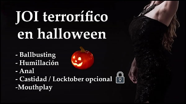 JOI aterrador halloween. Anal, ballbusting, humillación...