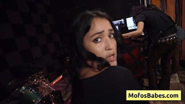 Distracted sound engineer seduced for a blowjob by natural busty brunette teen - Nia Bleu, Brett Maker