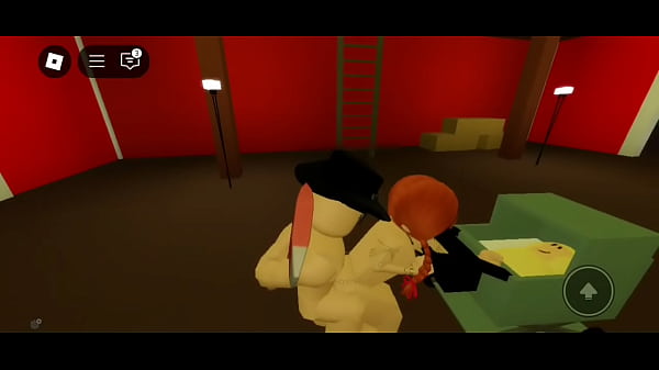 Boiadeira ruiva com tes&atilde_o chama para fuder no celeiro e recebe leitada- Brookhaven