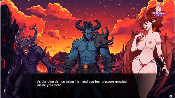 Lucky Monster Lady Pink Trying to get customers and lady pink giving a blow job and anal fucked by a demon